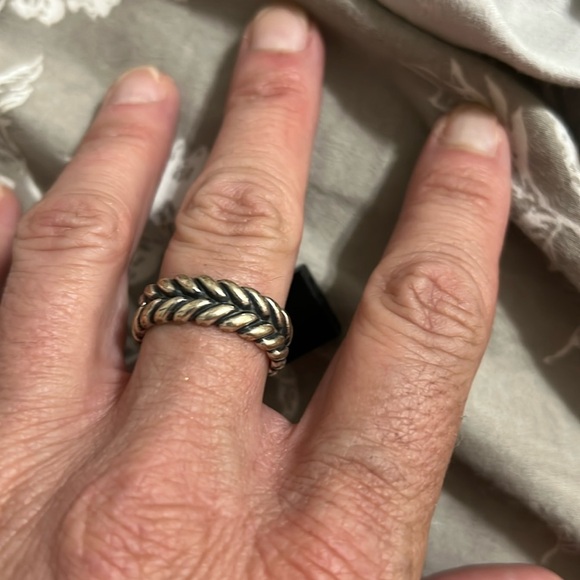 Retired James Avery Double Woven Braid Ring- Size 9 - Picture 5 of 5